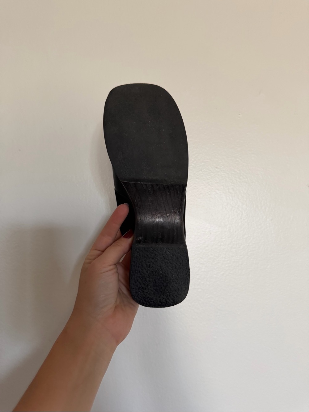 CHANEL Black Leather Clog Mule with Logo Plaque - Picture 6 of 8